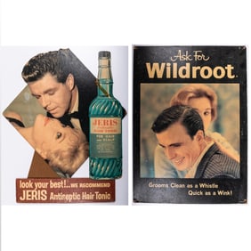 Two Vintage Barbershop Signs