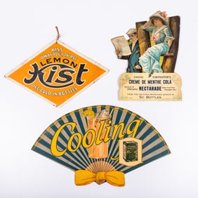 Four Vintage Beverage Advertising Signs