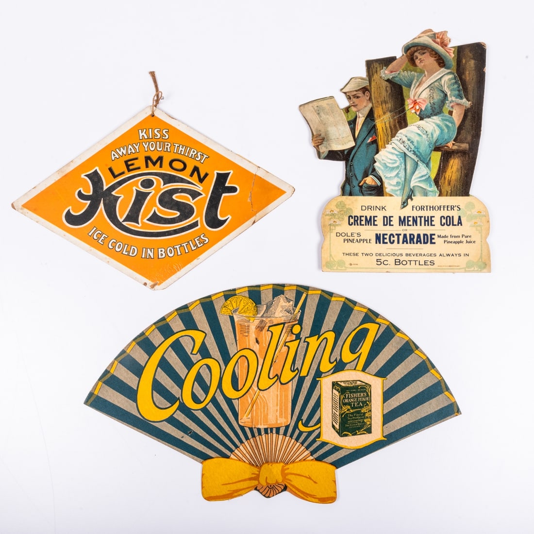Four Vintage Beverage Advertising Signs (1 of 7)