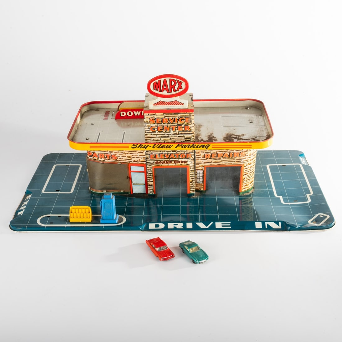 Marx Tin Litho Sky View Toy Parking Service Center (1 of 8)