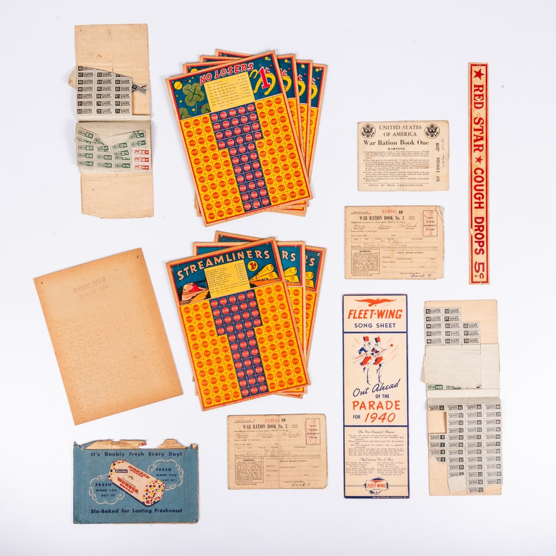 Group Of Vintage Ration Stamps & Games (1 of 8)