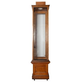 American Oak and Glass Store Display Cabinet