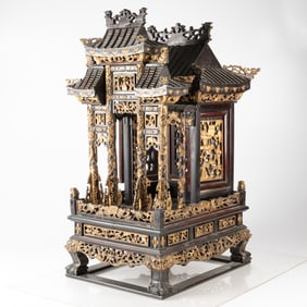 A Chinese Carved Ancestral Shrine