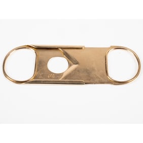 A 10 Karat Yellow Gold Slide out Cigar Cutter