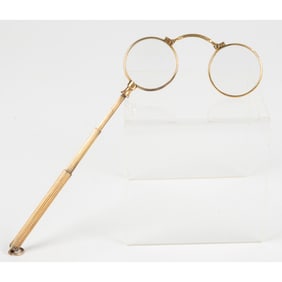 Gilt Plated Extension Lorgnette Spectacles