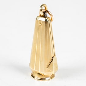 A 14 Kt Yellow Gold and Metal Cigar Cutter Fob