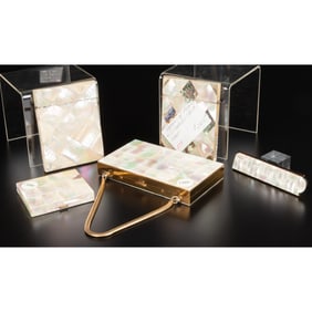 Five Mother of Pearl and Abalone Ladies Articles.