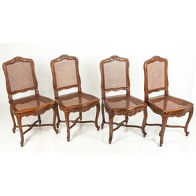A Set of Four French Provincial Style Side Chairs