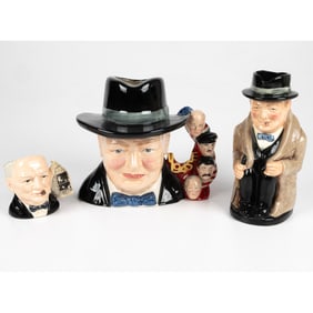Three Winston Churchill Toby Jugs