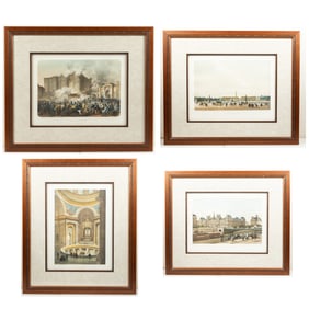 Four Handcolored Lithographs