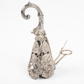 A Silver Repoussé Tussie Mussie Posy Holder