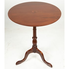 A Georgian Style Mahogany Tilt Top T-Table
