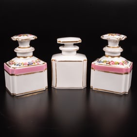 Three Porcelain Perfume Bottles