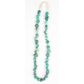 A Rough Nugget Turquoise Stone Necklace