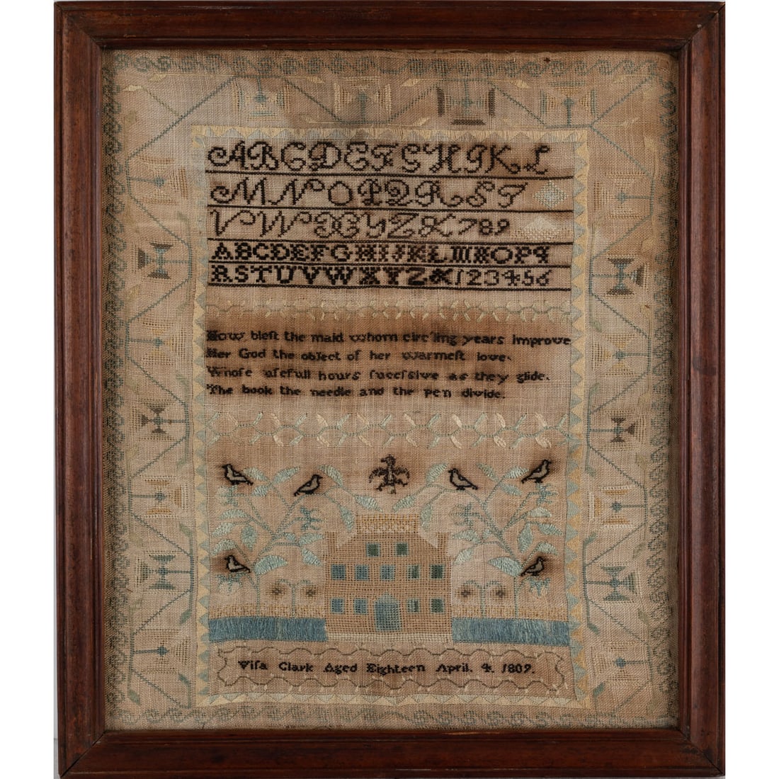 An American Pictorial Needlework Sampler (1 of 2)