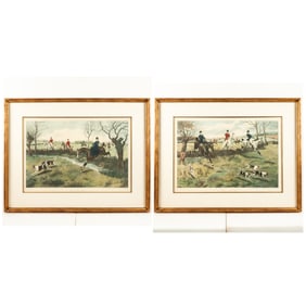 After G.D. Rowlandson, Two Hunting Scenes