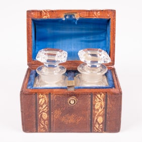 A French Leather Perfume Casket,