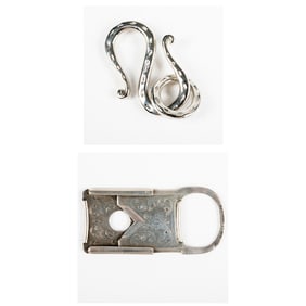 A Sterling Silver Slide Cigar Cutter
