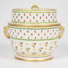 French Porcelain Covered Ice Cream Cooler