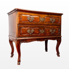 French Provencial Carved Walnut Commode
