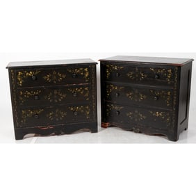 American Stencil Painted Chests of Drawers