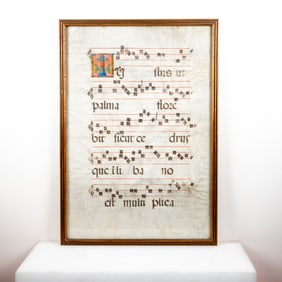 An Illuminated Antiphonal Leaf