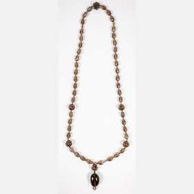 Smoky Quartz Beaded Necklace
