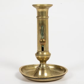 French Brass Push Up Candlestick