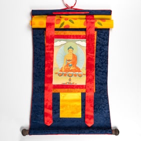 Hand-Painted Shakyamuni Wall Hanging