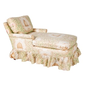 Vintage Upholstered Chaise Lounge