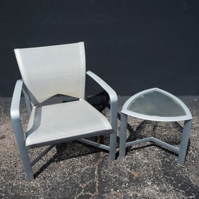 Jordan Brown Cast Aluminum Outdoor Armchair
