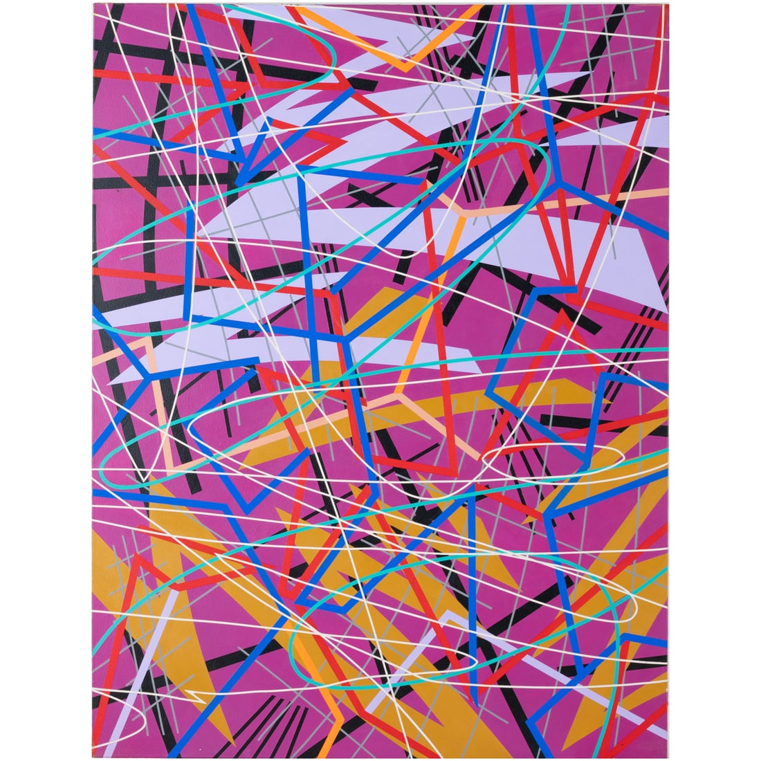 James Massena March (American, 1953-2021): James Massena March (American, 1953-2021) Untitled, Acrylic on canvas Signed on verso. H: 48 W: 36 in.