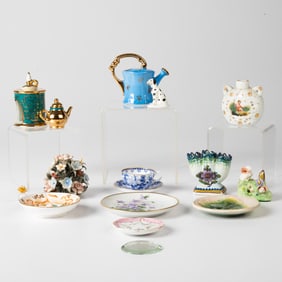 Miniature Porcelain Doll House Serving Ware