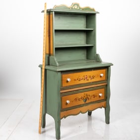 Diminutive American Painted Hutch