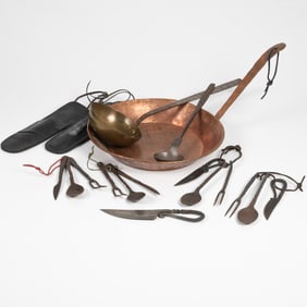 Hand Wrought Metal Cutlery and Cook Ware