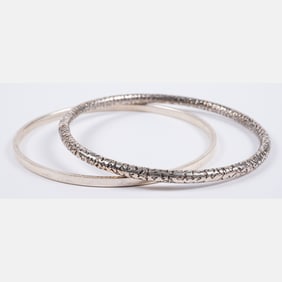 Two Sterling Silver Bracelets