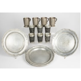 A Group of Vintage Pewter by Ozline, CA
