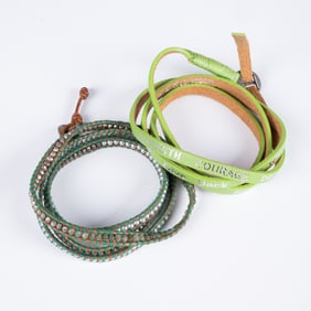 Chan Luu Leather & Bead Wrap Bracelet