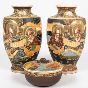 Four Pieces of Satsuma Ware