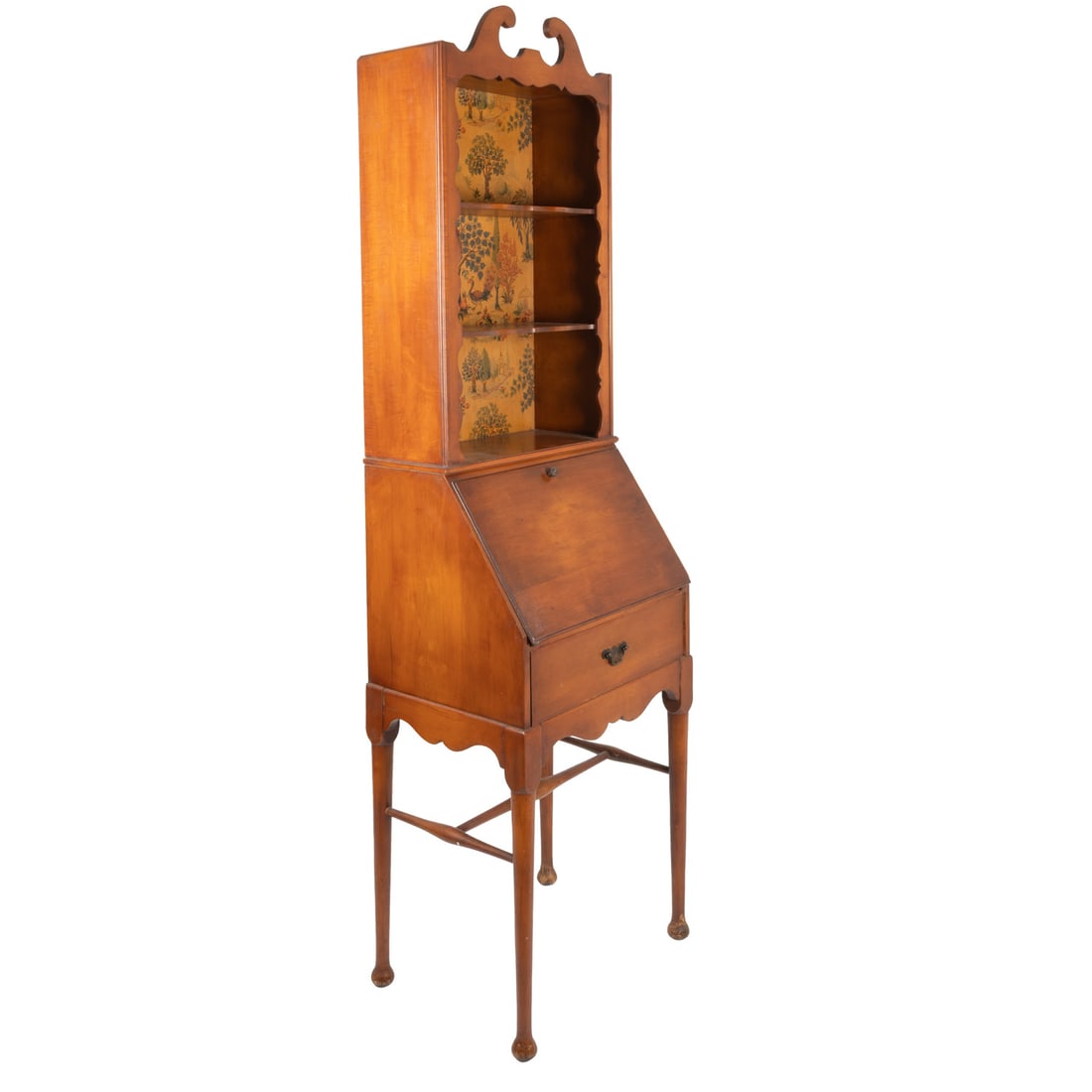 American Diminutive Cherry Secretary Desk: An American Diminutive Cherry Secretary Desk, 20th century.