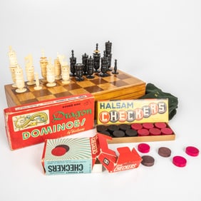 Vintage Folding Wood Chess Board