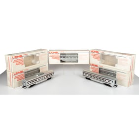 Five Lionel Train Illuminated Passenger Cars