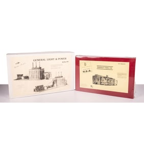 Two Korber Model Train Station Kits