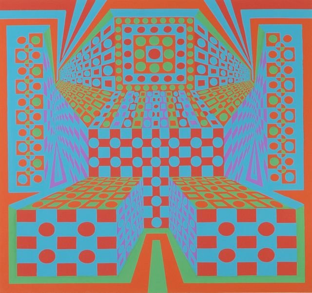 Roy Ahlgren (1927-2011) Desert Icon II, Silkscreen on p: Roy Ahlgren (1927-2011) Desert Icon II, Silkscreen on paper, Signed and dated 1969 lower right. Edition 11/100. Image dimensions: h: 17 x w: 17 in. *** Please inquire for shipping estimate prior to bi