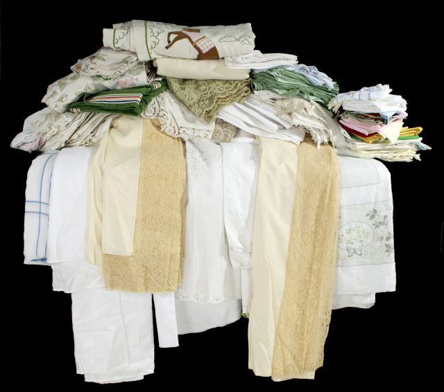 A Miscellaneous Collection of Vintage Embroidered Table: A Miscellaneous Collection of Vintage Embroidered Table Cloths and Napkins, 20th Century. *** Please inquire for shipping estimate prior to bidding. Shipping costs may exceed item values. ***