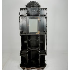 A Victorian Ebonized Aesthetic Movement Etagere Cabinet, 19th Century.
