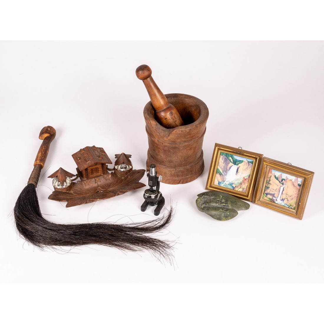 Carved Wood and Stone Decorative Objects (1 of 10)