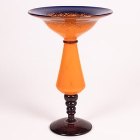 A Schneider Glass Blown Vase