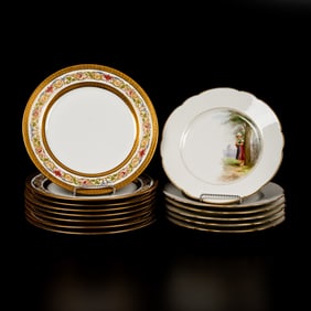 Two Sets of French Limoges Plates