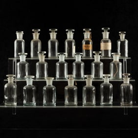 Glass and Radium Glass Apothecary Bottles